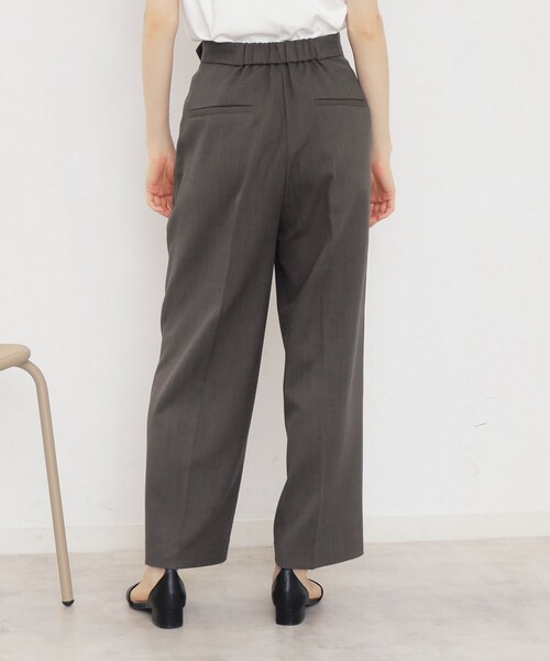 index（インデックス）の「◆≪5color≫ストレッチワイドパンツ【吸水速乾/防シワ/コラーゲン配合/洗濯機洗い可】（その他パンツ・レディース・ライトブルー/ナチュラル/ブラック系7/チャコール/ネイビー・42/40/38/36）」の18枚目の写真