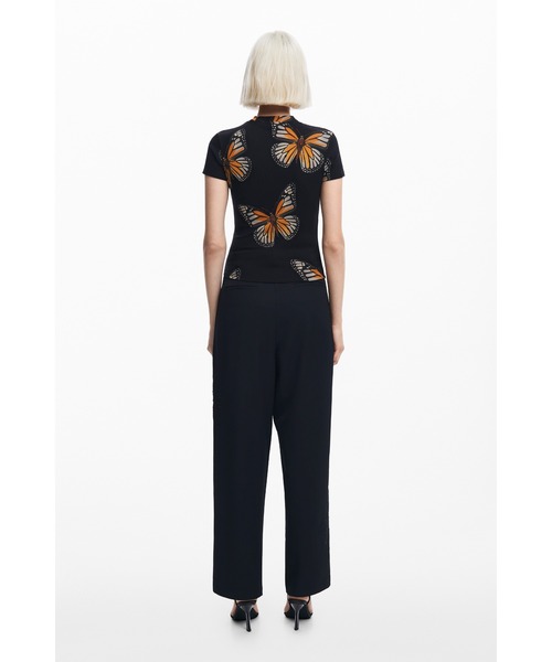 デシグアル Desigual CROISE Tシャツショートスリーブ （グレー/ブラック） デシグアル Desigual CROISE Tシャツショートスリーブ （グレー