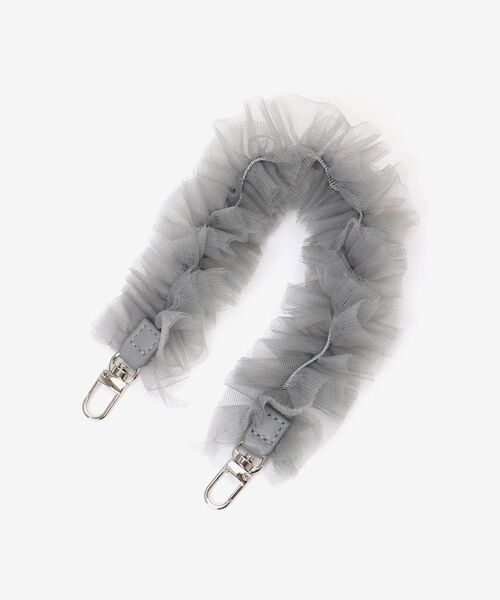 MAJESTIC LEGON（マジェスティックレゴン）の「チュールストラップ（スマホグッズ・レディース・グレー/アイボリー・FREE）」の7枚目の写真