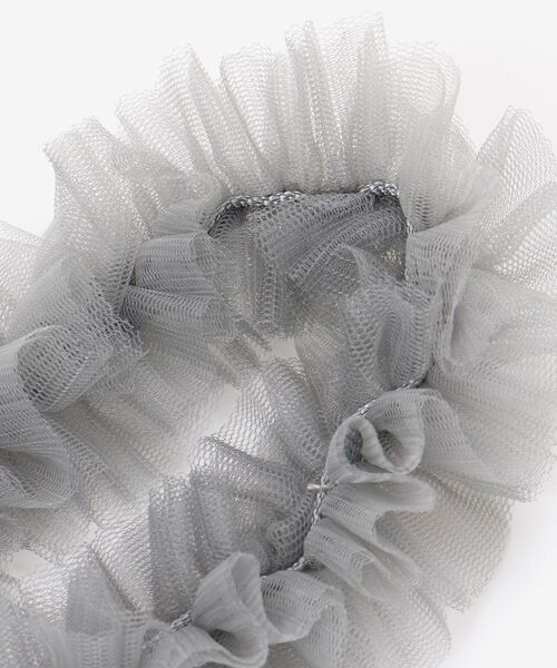 MAJESTIC LEGON（マジェスティックレゴン）の「チュールストラップ（スマホグッズ・レディース・グレー/アイボリー・FREE）」の9枚目の写真