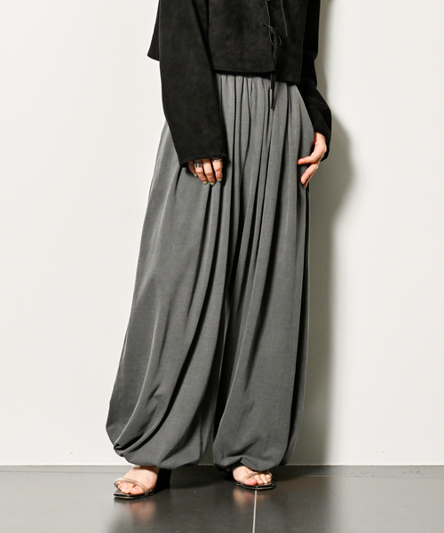 CITYSHOP（シティーショップ）の「PIGMENT CUT VOLUME パンツ（スラックス・レディース・グレー/ホワイト・FREE）」の22枚目の写真