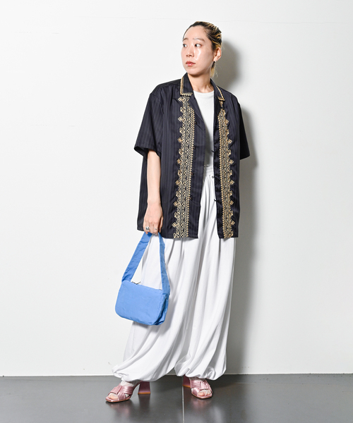 CITYSHOP（シティーショップ）の「PIGMENT CUT VOLUME パンツ（スラックス・レディース・グレー/ホワイト・FREE）」の6枚目の写真