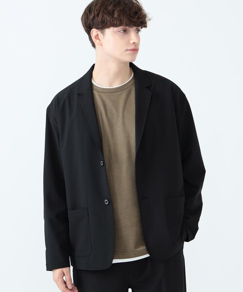 BEAMS HEART（ビームスハート）の「ストレッチ イージー 2ボタン ジャケット＆パンツ (セットアップ)（セットアップ・メンズ・ネイビー/ブラック・S/M/L/XL）」の4枚目の写真
