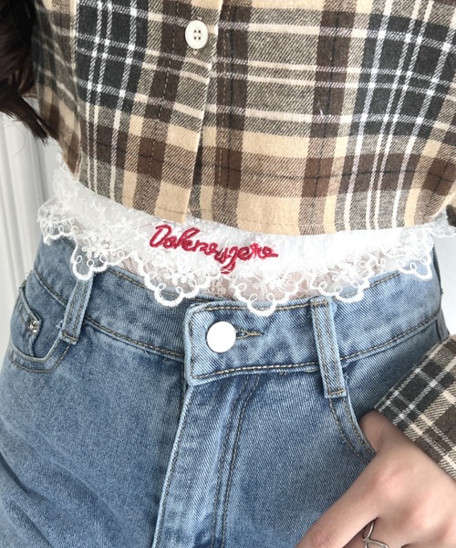 【 】ロゴ レイヤード ショートパンツ（送料込み) セール】レースロゴレイヤードショートパンツ（その他パンツ