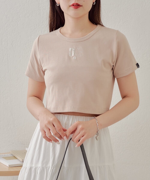 Chico(チコ)の「ロゴ刺繍チビT(Tシャツ/カットソー・レディース・レッド/ブラック/ベージュ/アイボリー・FREE)」の17枚目の写真