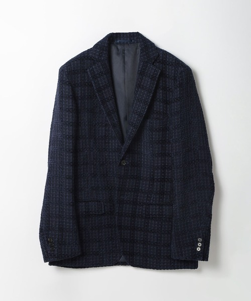 MEN'S BIGI(メンズビギ)の「3Dツイードドビーチェックジャケット(その他アウター・メンズ・ブラウン/ネイビー・01/02/03/04)」の2枚目の写真