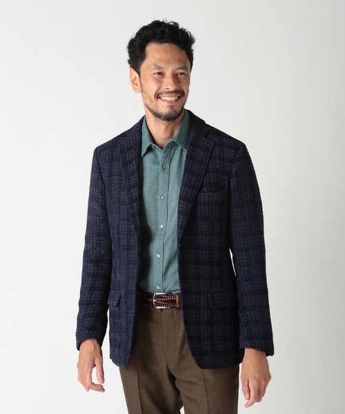 MEN'S BIGI(メンズビギ)の「3Dツイードドビーチェックジャケット(その他アウター・メンズ・ブラウン/ネイビー・01/02/03/04)」の17枚目の写真