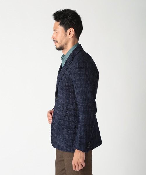 MEN'S BIGI(メンズビギ)の「3Dツイードドビーチェックジャケット(その他アウター・メンズ・ブラウン/ネイビー・01/02/03/04)」の14枚目の写真