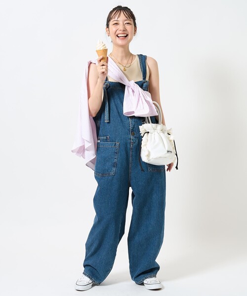 FREAK'S STORE（フリークスストア）の「ワンポイントハート刺繍 ストライプシャツ（シャツ/ブラウス・レディース・ブラウン/サックスブルー/ピンク・ﾌﾘ-）」の11枚目の写真