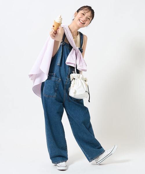 FREAK'S STORE（フリークスストア）の「ワンポイントハート刺繍 ストライプシャツ（シャツ/ブラウス・レディース・ブラウン/サックスブルー/ピンク・ﾌﾘ-）」の12枚目の写真