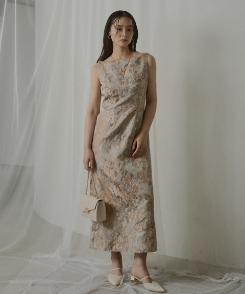【24時間限定お値下げ中】リルアー　LERURE ドレス　Mlong Wandering jacquard dress（ドレス）｜LE'RURE（リルアー）の