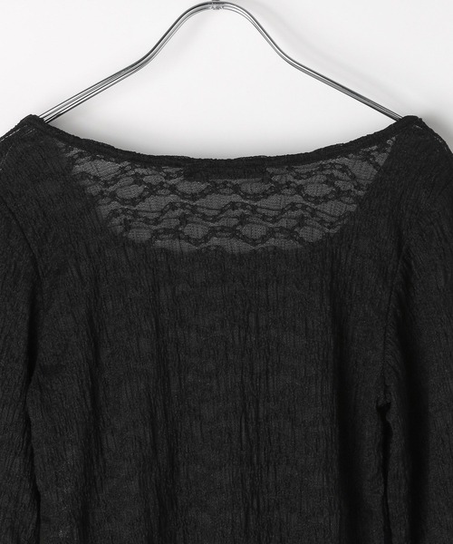 セール】カットレーススクエアネックロングスリーブ（Tシャツ