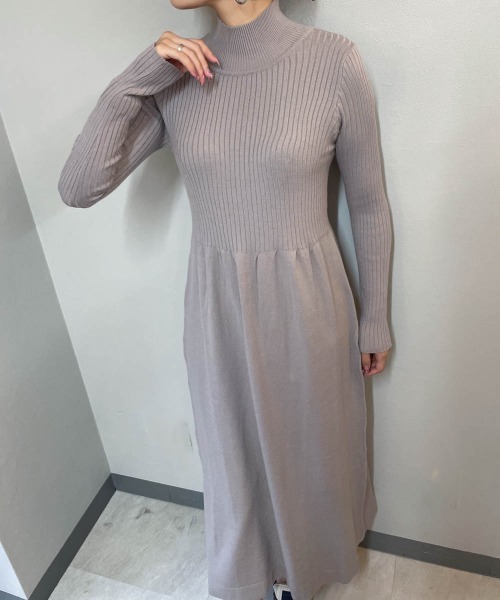 ketty cherie（ケティシェリー）の「シャギーベストxリブ切り替えワンピース≪手洗い可能≫（ワンピース・レディース・グレー/ブラック・M）」の5枚目の写真