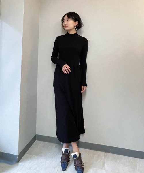 ketty cherie（ケティシェリー）の「シャギーベストxリブ切り替えワンピース≪手洗い可能≫（ワンピース・レディース・グレー/ブラック・M）」の14枚目の写真