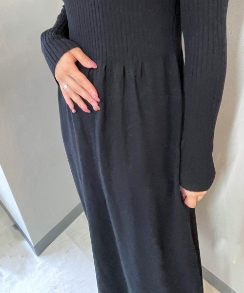 ketty cherie（ケティシェリー）の「シャギーベストxリブ切り替えワンピース≪手洗い可能≫（ワンピース・レディース・グレー/ブラック・M）」の15枚目の写真