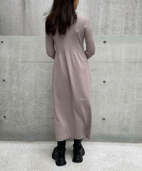 ketty cherie（ケティシェリー）の「シャギーベストxリブ切り替えワンピース≪手洗い可能≫（ワンピース・レディース・グレー/ブラック・M）」の20枚目の写真