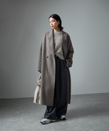 SALON adam et rope' | ピュアラムウールリバーロングコート(その他アウター)
