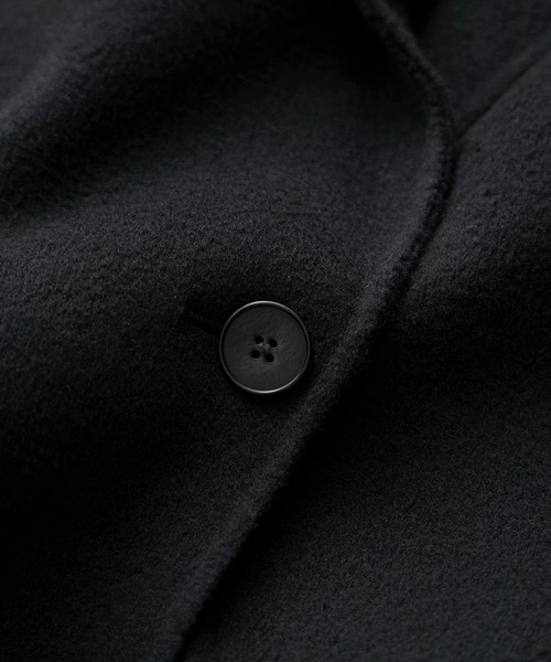 SALON adam et rope'(サロン アダム エ ロペ)の「ピュアラムウールリバーロングコート(その他アウター・レディース・オフホワイト/ブラウン系その他2/ブラック・M/S)」の22枚目の写真