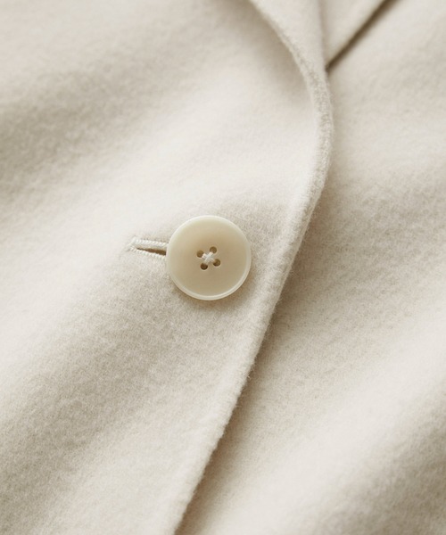 SALON adam et rope'(サロン アダム エ ロペ)の「ピュアラムウールリバーロングコート(その他アウター・レディース・オフホワイト/ブラウン系その他2/ブラック・M/S)」の21枚目の写真