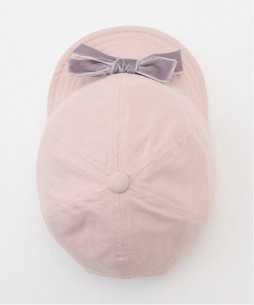 petit main(プティマイン)の「ベロアリボンキャップ(キャップ・キッズ・ピンク/マルチ/アイボリー・52cm/50cm/54cm)」の7枚目の写真