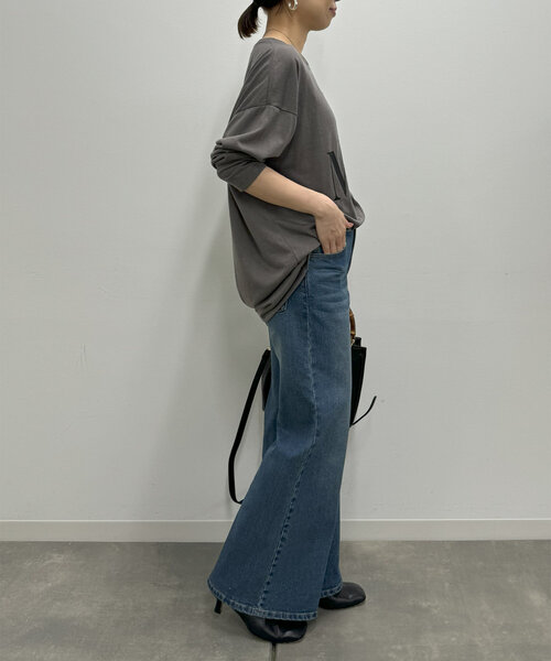 ラウンジドレス   シアーロゴロンＴ オフホワイト 新品未使用 LOUNGEDRESS（ラウンジドレス）の「シアーロゴロンT（Tシャツ