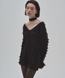 Firsthand | Firsthand/ファーストハンド カットフリンジチョーカー付きニット(ニット/セーター)