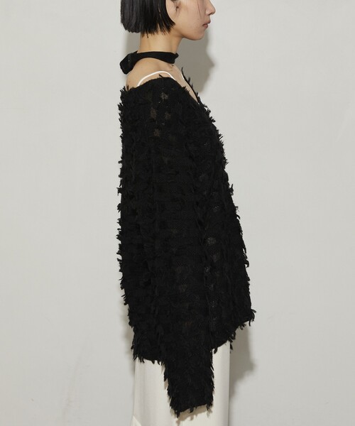 Firsthand（ファーストハンド）の「Firsthand/ファーストハンド カットフリンジチョーカー付きニット（ニット/セーター・レディース・サックスブルー/ブラック/ホワイト・ﾌﾘ-）」の20枚目の写真