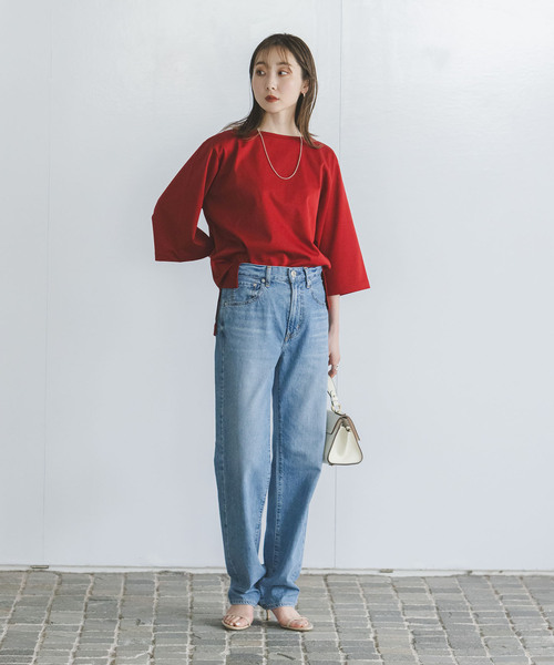 Noble（ノーブル）の「《WEB限定追加》Room no.8/ルームエイト スーピマコットンハーフスリーブTEE（Tシャツ/カットソー・レディース・ブラック/レッド/ライトグレー・FREE）」の22枚目の写真