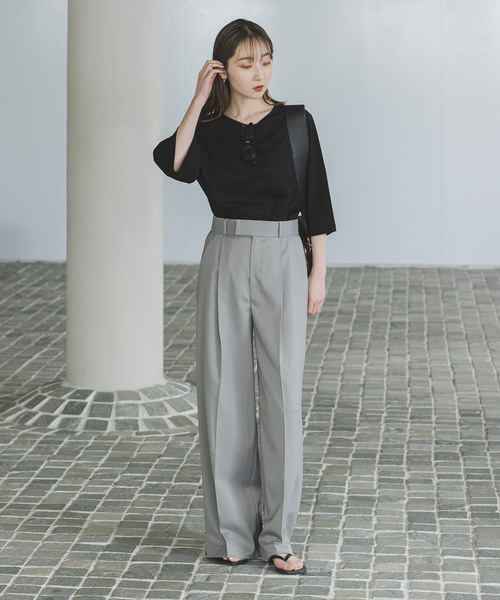 Noble（ノーブル）の「《WEB限定追加》Room no.8/ルームエイト スーピマコットンハーフスリーブTEE（Tシャツ/カットソー・レディース・ブラック/レッド/ライトグレー・FREE）」の6枚目の写真