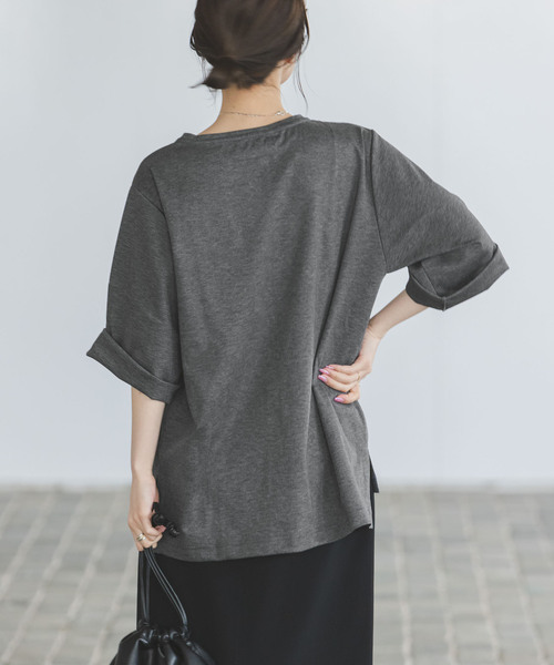 Noble（ノーブル）の「《WEB限定追加》Room no.8/ルームエイト スーピマコットンハーフスリーブTEE（Tシャツ/カットソー・レディース・ブラック/レッド/ライトグレー・FREE）」の11枚目の写真