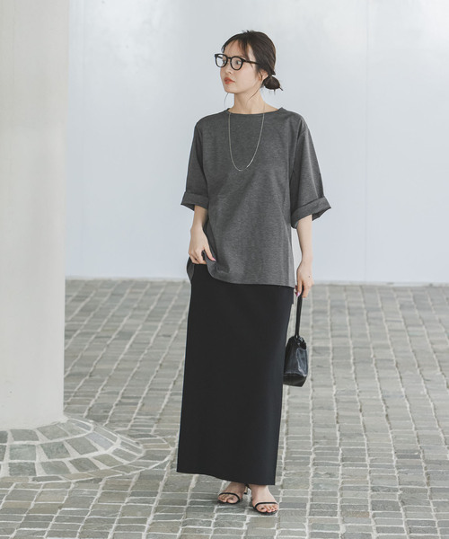 Noble（ノーブル）の「《WEB限定追加》Room no.8/ルームエイト スーピマコットンハーフスリーブTEE（Tシャツ/カットソー・レディース・ブラック/レッド/ライトグレー・FREE）」の12枚目の写真