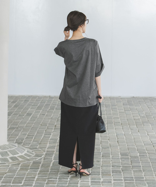 Noble（ノーブル）の「《WEB限定追加》Room no.8/ルームエイト スーピマコットンハーフスリーブTEE（Tシャツ/カットソー・レディース・ブラック/レッド/ライトグレー・FREE）」の14枚目の写真