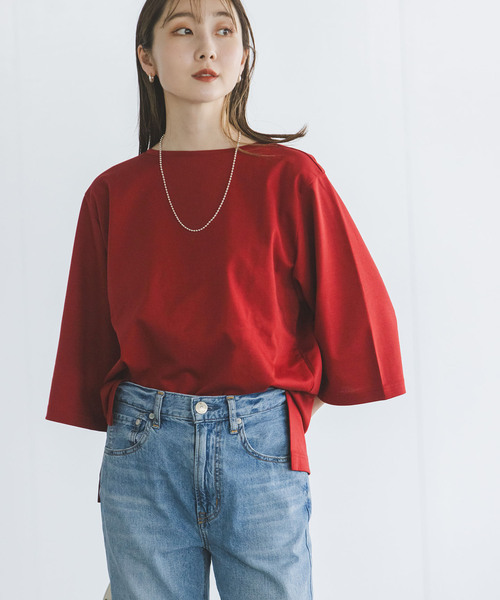 Noble（ノーブル）の「《WEB限定追加》Room no.8/ルームエイト スーピマコットンハーフスリーブTEE（Tシャツ/カットソー・レディース・ブラック/レッド/ライトグレー・FREE）」の15枚目の写真