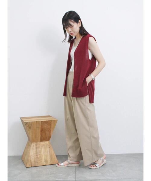 Samansa Mos2 blue（サマンサモスモスブルー）の「◎ニットジレ（ニット/セーター・レディース・ボルドー/チャコールグレー/オフホワイト・F）」の19枚目の写真