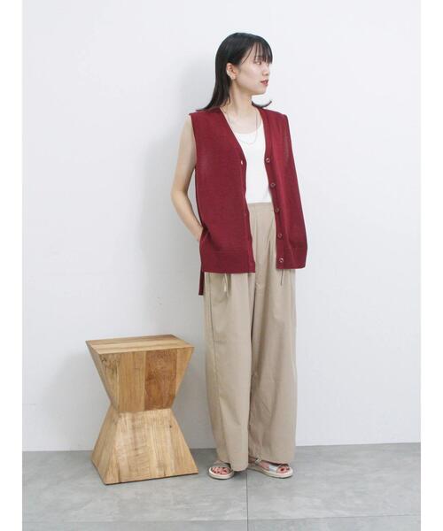 Samansa Mos2 blue（サマンサモスモスブルー）の「◎ニットジレ（ニット/セーター・レディース・ボルドー/チャコールグレー/オフホワイト・F）」の20枚目の写真