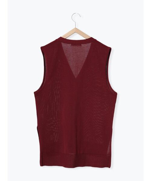 Samansa Mos2 blue（サマンサモスモスブルー）の「◎ニットジレ（ニット/セーター・レディース・ボルドー/チャコールグレー/オフホワイト・F）」の17枚目の写真