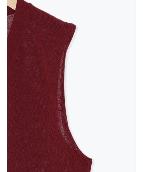 Samansa Mos2 blue（サマンサモスモスブルー）の「◎ニットジレ（ニット/セーター・レディース・ボルドー/チャコールグレー/オフホワイト・F）」の7枚目の写真