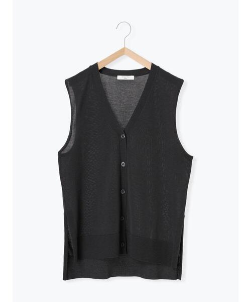 Samansa Mos2 blue（サマンサモスモスブルー）の「◎ニットジレ（ニット/セーター・レディース・ボルドー/チャコールグレー/オフホワイト・F）」の4枚目の写真