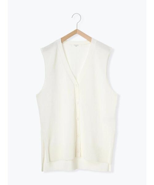 Samansa Mos2 blue（サマンサモスモスブルー）の「◎ニットジレ（ニット/セーター・レディース・ボルドー/チャコールグレー/オフホワイト・F）」の5枚目の写真