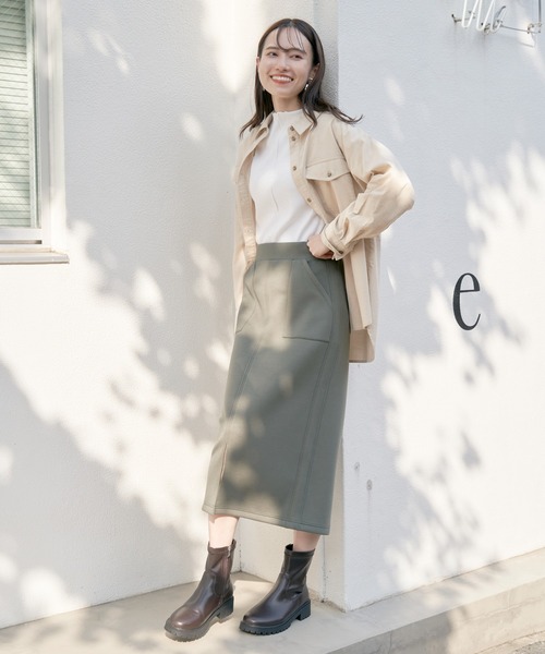 ikka（イッカ）の「【雑誌InRed10月号掲載】オーバーシャツ（シャツ/ブラウス・レディース・オフホワイト/ブルー/ネイビー・L/M/S）」の5枚目の写真