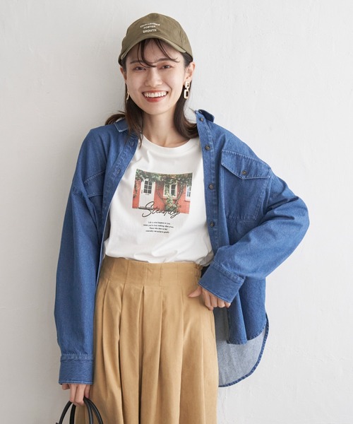 ikka（イッカ）の「【雑誌InRed10月号掲載】オーバーシャツ（シャツ/ブラウス・レディース・オフホワイト/ブルー/ネイビー・L/M/S）」の7枚目の写真