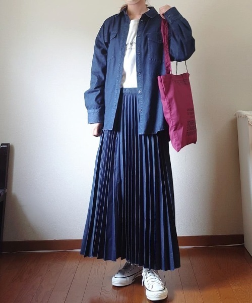 ikka（イッカ）の「【雑誌InRed10月号掲載】オーバーシャツ（シャツ/ブラウス・レディース・オフホワイト/ブルー/ネイビー・L/M/S）」の17枚目の写真