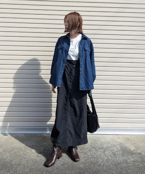 ikka（イッカ）の「【雑誌InRed10月号掲載】オーバーシャツ（シャツ/ブラウス・レディース・オフホワイト/ブルー/ネイビー・L/M/S）」の18枚目の写真