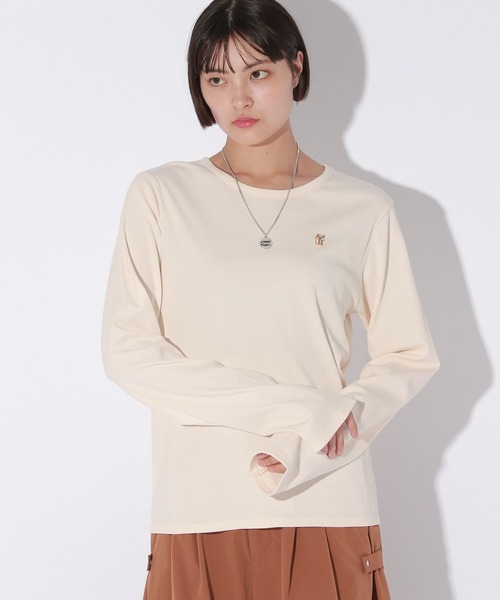 Anui(アニュイ)の「【UNISEX/3サイズ展開】プレートリブトップス(Tシャツ/カットソー・レディース・オフホワイト/ブラック/ブラウン・LARGE/MEDIUM/SMALL)」の8枚目の写真