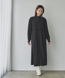 レイヤードシャツワンピース