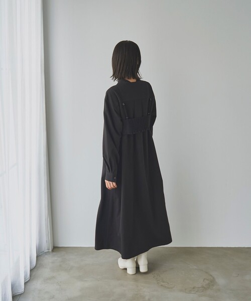RONEL(ロネル)の「レイヤードシャツワンピース(ワンピース・レディース・ブラック/ベージュ・S/M)」の3枚目の写真