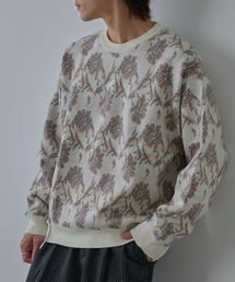 スウェットライクペイズリーニット