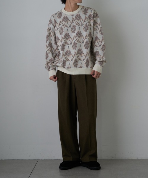 COLONY 2139(コロニートゥーワンスリーナイン)の「スウェットライクペイズリーニット(ニット/セーター・メンズ・チャコールグレー/アイボリー・MEDIUM/LARGE)」の11枚目の写真
