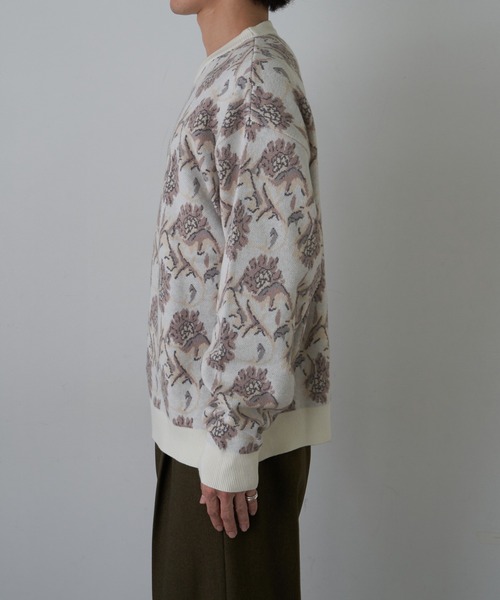 COLONY 2139(コロニートゥーワンスリーナイン)の「スウェットライクペイズリーニット(ニット/セーター・メンズ・チャコールグレー/アイボリー・MEDIUM/LARGE)」の20枚目の写真