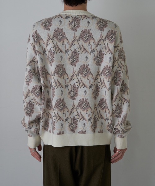 COLONY 2139(コロニートゥーワンスリーナイン)の「スウェットライクペイズリーニット(ニット/セーター・メンズ・チャコールグレー/アイボリー・MEDIUM/LARGE)」の21枚目の写真